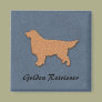"Golden Retriever Silhouette on Blue"