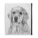 Golden Retriever Sketch iPad Folio Covers