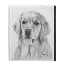 Golden Retriever Sketch iPad Folio Covers
