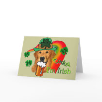 Golden Retriever St. Patrick's Day cards by DogsByDezign Golden Retriever St. Patrick's Day cards
