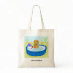 Golden Retriever "Summertime" Tote Bags