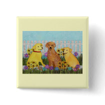 Golden Retriever Sunshine Buttons