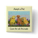 Golden Retriever Sunshine Pet Adoption Button