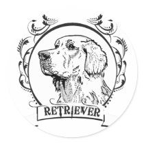 Golden Retriever T-shirt stickers