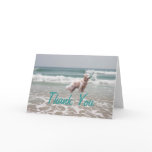Golden Retriever Thank You Card Ocean