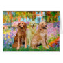 Golden Retriever Trio - Garden Card