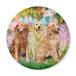 Golden Retriever Trio - Garden Magnet