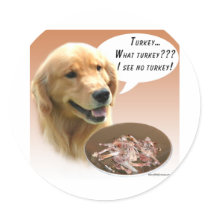 Golden Retriever Turkey stickers
