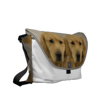 Golden Retriever Twins Messenger Bag