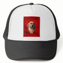Golden Retriever Valentine Trucker Hats