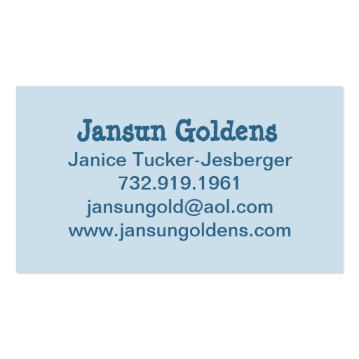 Golden Retriever Western Town Business Card (back side)