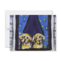 Golden Retriever window invitations