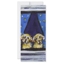 Golden Retriever window Custom Rack Card