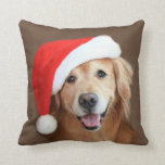 golden retriever pillow christmas