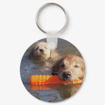 Golden Retrievers Keychain Adult And Puppy