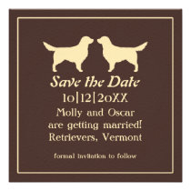 Golden Retrievers Wedding Save the Date Personalized Announcement
