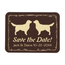 Golden Retrievers Wedding Save the Date Flexible Magnet