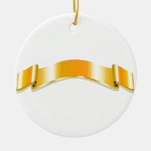 Golden Ribbon Christmas Ornament
