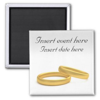 Golden Ring Save the date Magnet Template