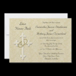 Golden Rings Christian Wedding Invitations