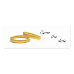 Golden Rings Save the date business card