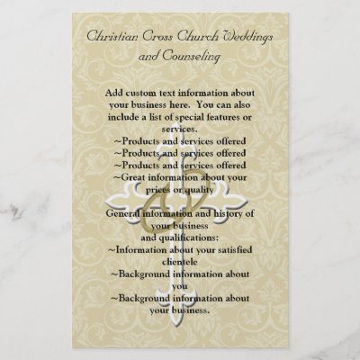 Personalized Christian Wedding Gifts on Rings With Cross  Elegant Christian Love Custom Flyer By Custominvites