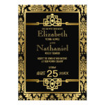 Golden Romance 1920s Art Deco Wedding Invitation