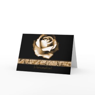 Golden Rose Greeting Card card