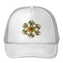 GOLDEN ROSE RUBY TRUCKER HAT