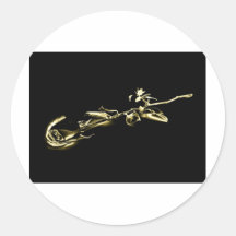Golden rose sticker