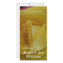Golden Rose Wedding Photo Card Template