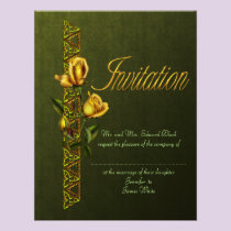 Golden Roses Wedding Suite invitations
