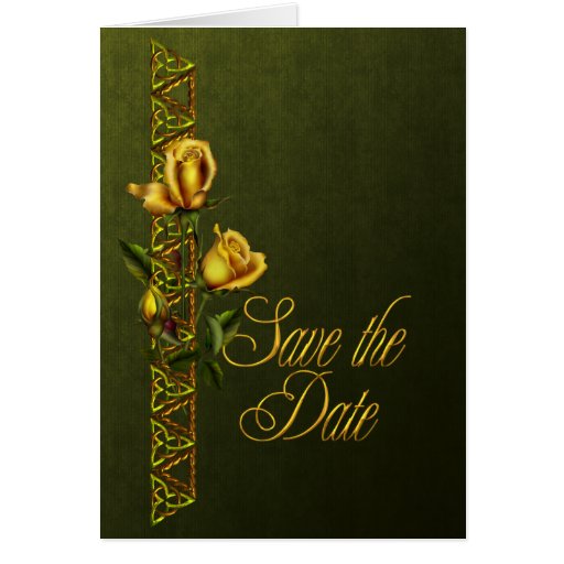 Golden Roses Wedding Suite Greeting Cards