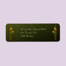 Golden Roses Wedding Suite labels