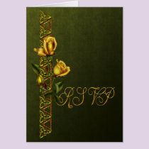 Golden Roses Wedding Suite RSVP cards