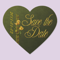 Golden Roses Wedding Suite Save the Date stickers