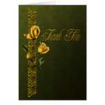 Golden Roses Wedding Suite Thank You Card