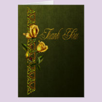 Golden Roses Wedding Suite Thank You cards