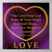 Golden Rule On Royal Purple Angelic Wings Post. print