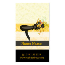Golden Salon  Classy Hair Dryer Business Business Card