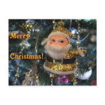 Golden Santa Merry Christmas Postcard
