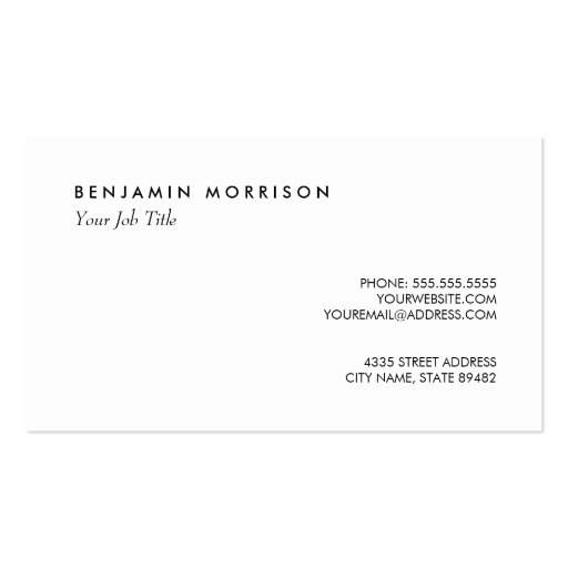 Golden Scale Attorney Business Cards (back side)