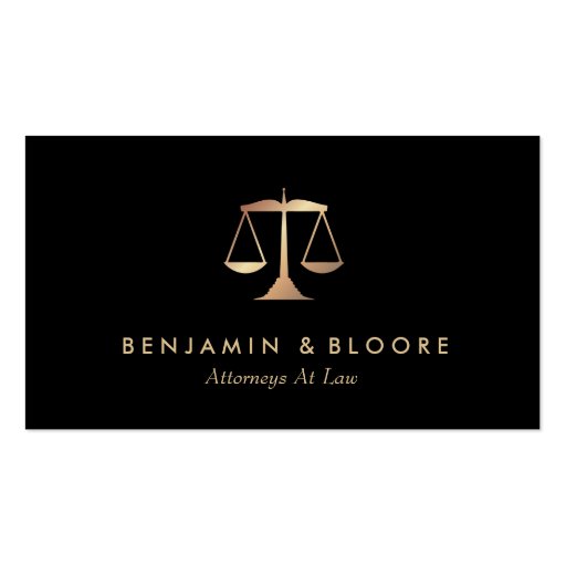 Golden Scale Attorney Business Cards (front side)