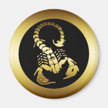 GOLDEN SCORPION REFRIGERATOR MAGNET