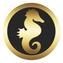 GOLDEN SEAHORSE STICKERS