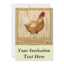 Golden Sex-link Hen Personalized Announcements