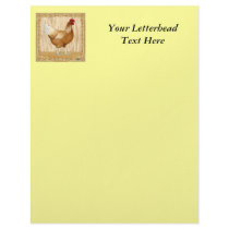 Golden Sex-link Hen Customized Letterhead