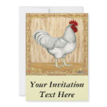 Golden Sex-link Rooster Personalized Invitation