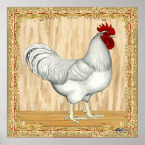 Golden Sex-link Rooster Print