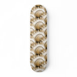 Golden Shell Fractal Beach Skateboard Deck